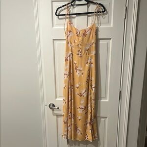 Abercrombie & Fitch Orange Spaghetti Strap Maxi Sundress